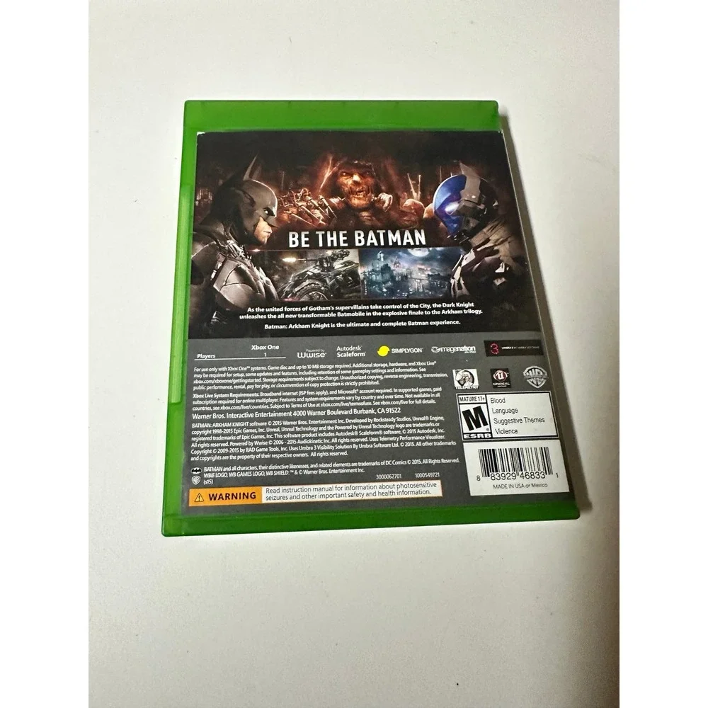 xbox one batman arkham knight video‎ game